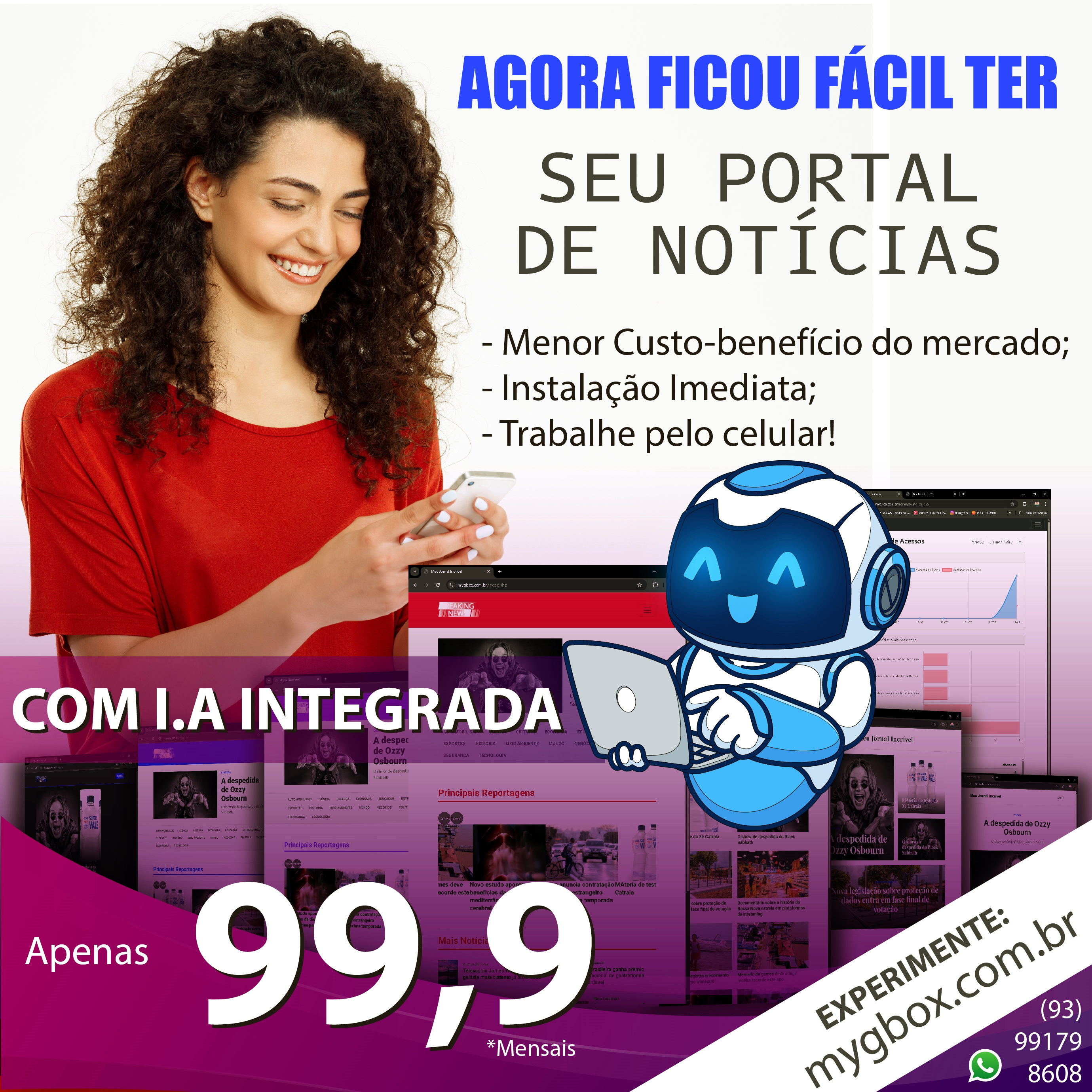 AGORA FICOU FÁCIL TER SEU PORTAL DE NOTÍCIAS!